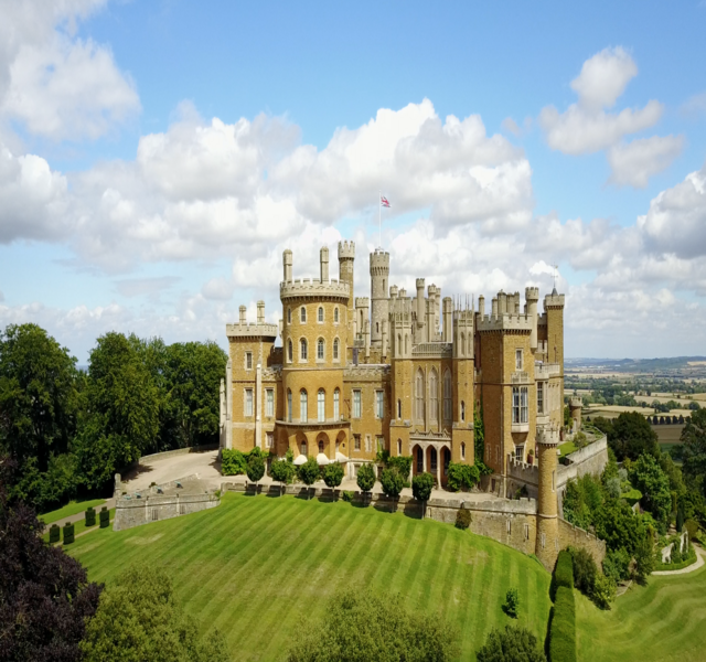 A long distance outdoor shot of Belvoir Castle