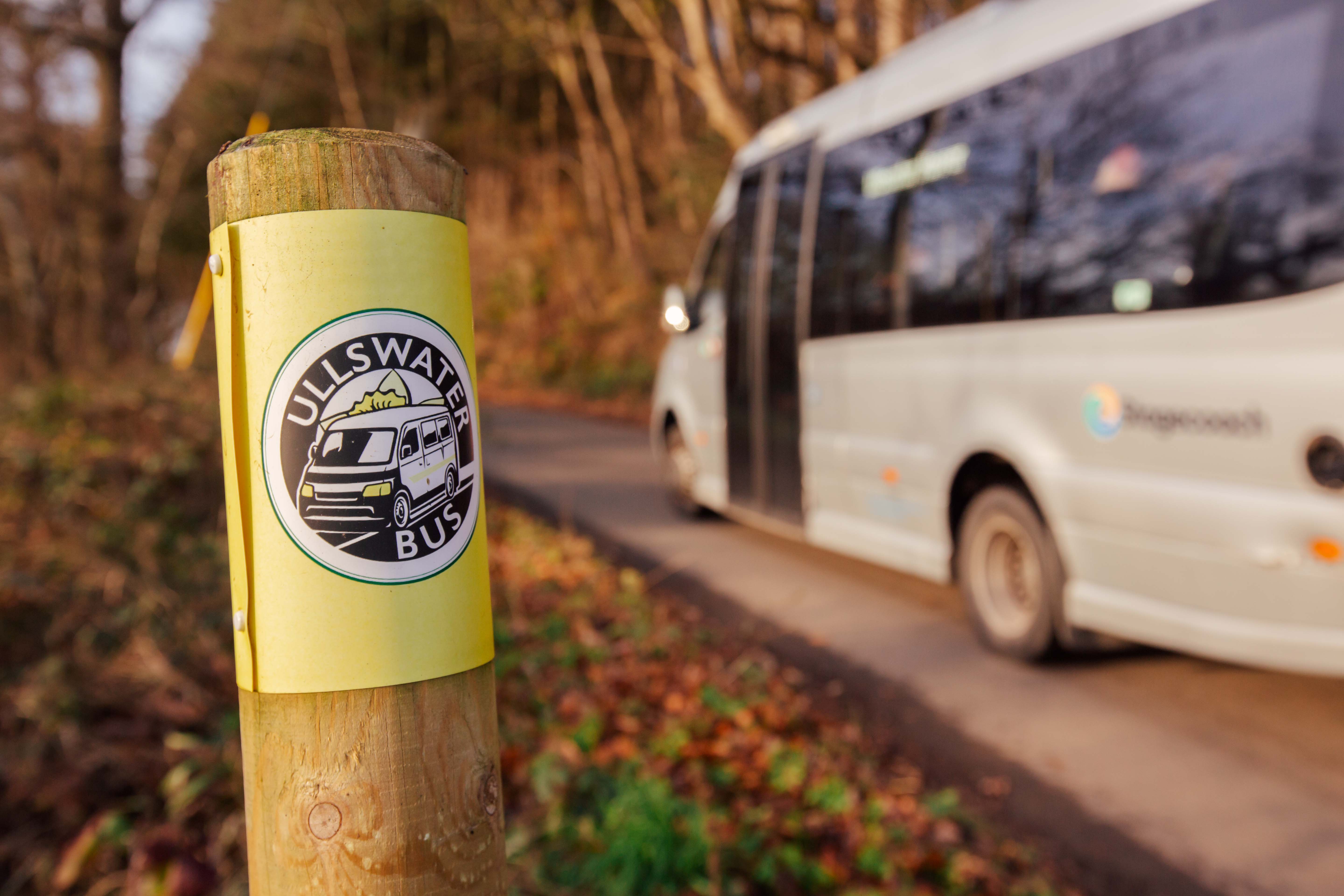 Bus parked near sgn reading: Ullswater Bus