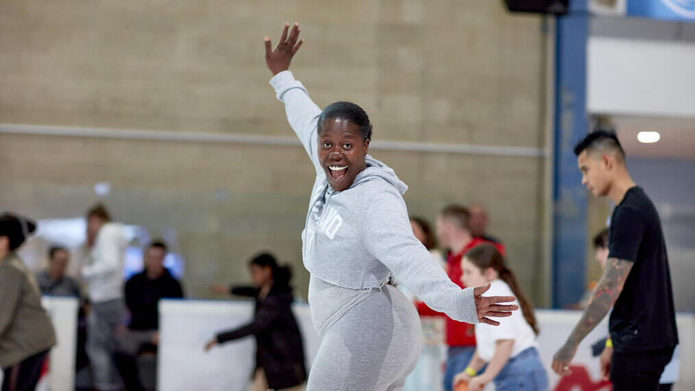 People skating at the National Ice Centre, Nottingham