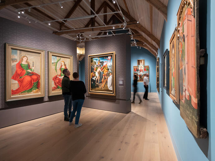 Paintings showing early influences on Spanish Golden Age art at The Spanish Gallery in Bishop Auckland.