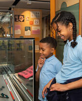 Children looking at an exhibit in Thackray Museum of Medicine, Leeds