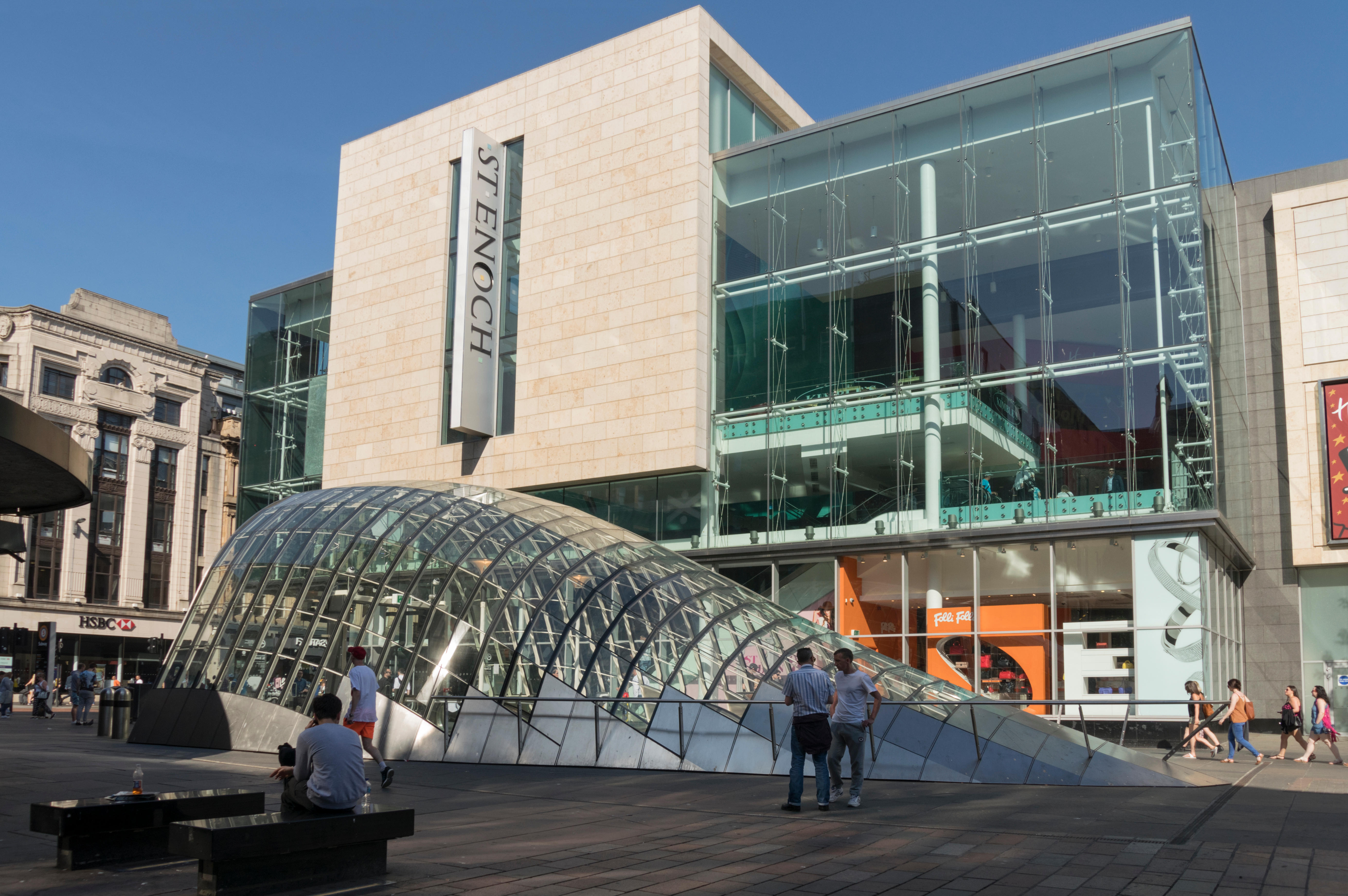 Subway entrance St Enoch Square Glasgow