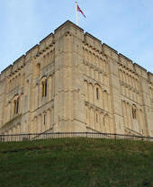 A view of Norwich Castle from below