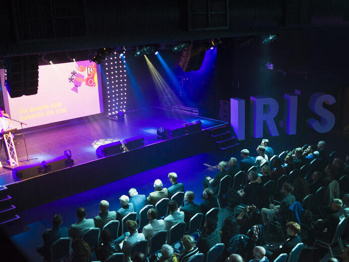 Un public assistant à la remise des Iris Awards à Cardiff