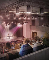 Image de synthèse d'un studio de théâtre