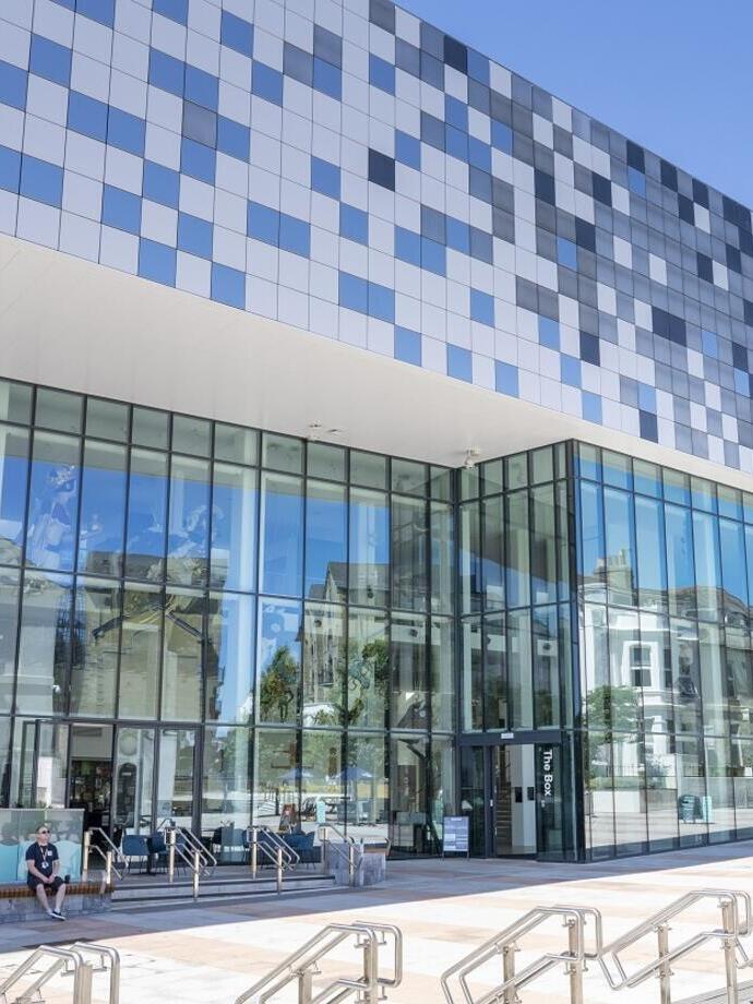 An exterior shot of The Box in Plymouth