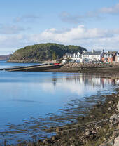 View of seaside village