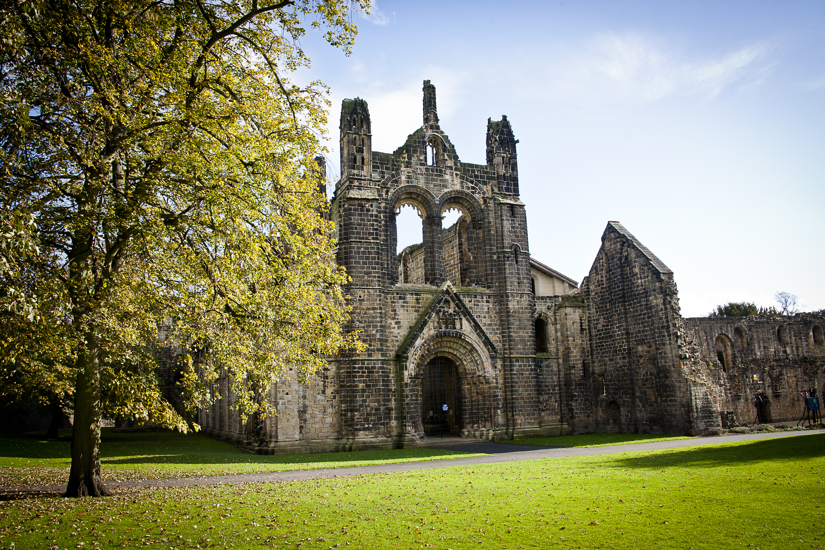 Outside view of Kirkstall Abbey, Leeds