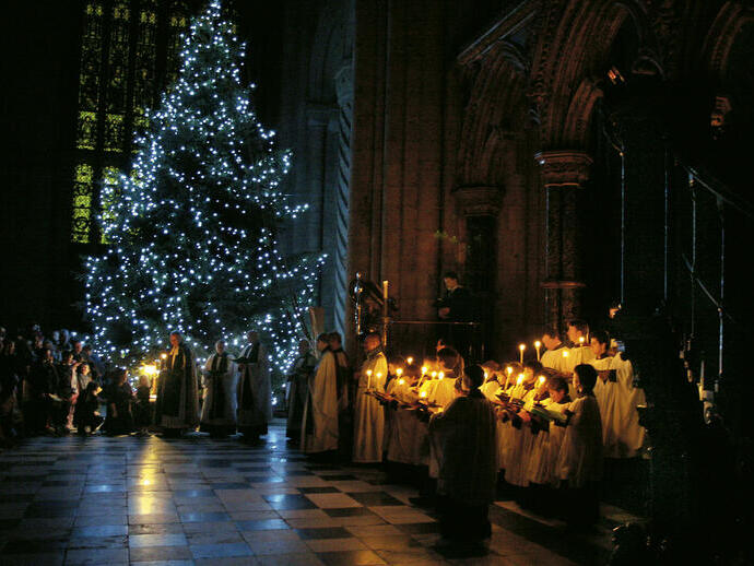 Durham Castle zu Weihnachten