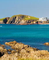 View of island from the opposite shore