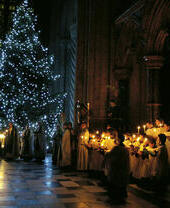 Durham Castle during Christmas