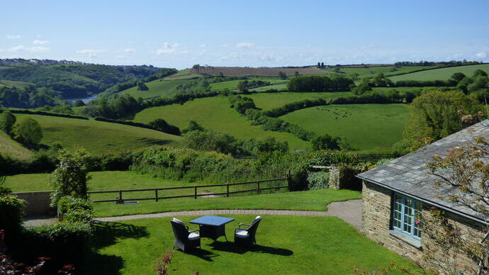 Outside garden at Treworgey Luxury Farm Stay Cottages, VisitEngland Awards for Excellence 2025 Gold Winner