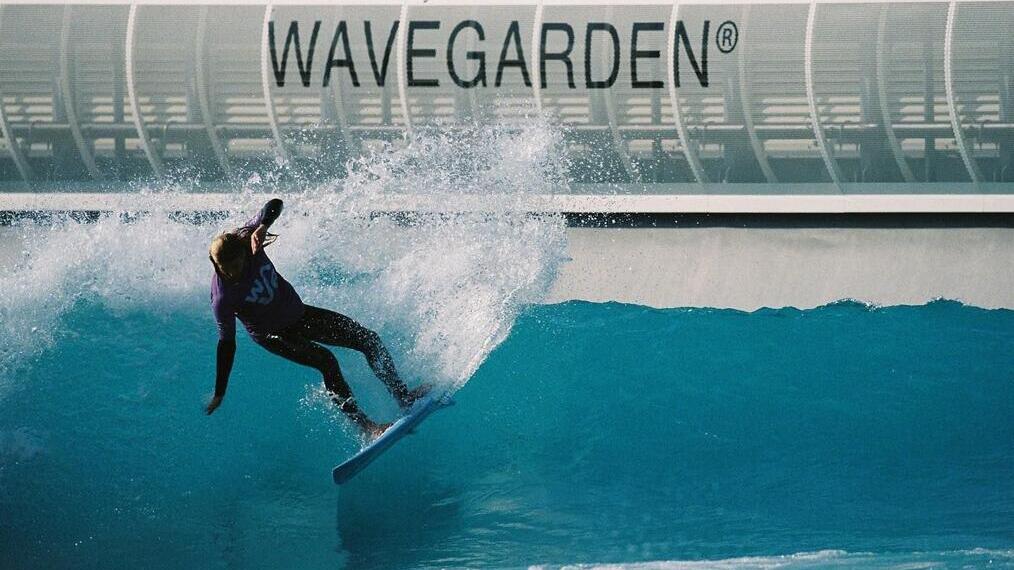 Surfing at the Wave Garden