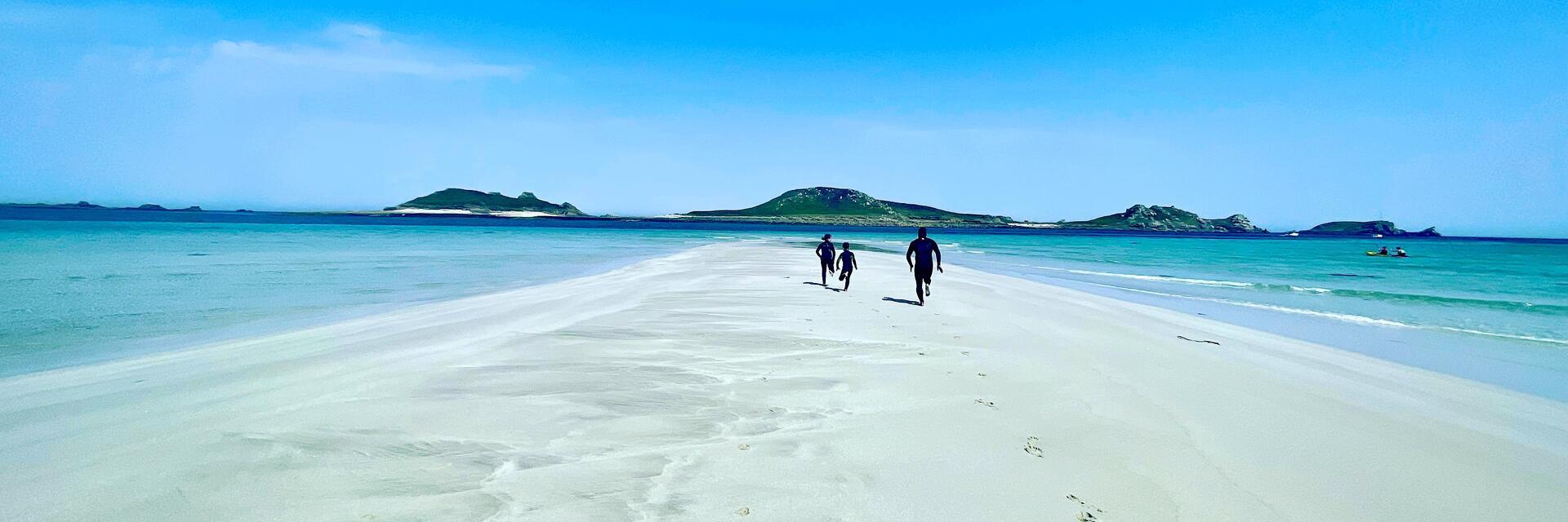 People on the beach, Isles of Scilly