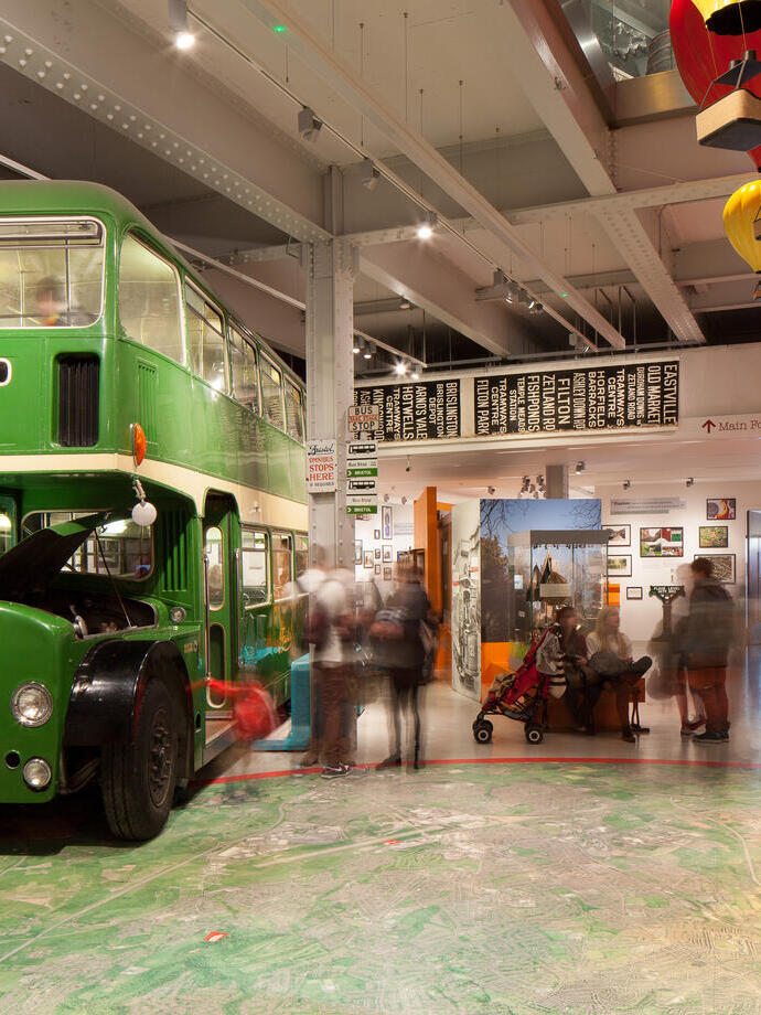 A range of exhibits inside the M Shed in Bristol
