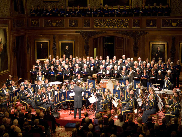 An orchestra performing on stage as part of Windsor Festival