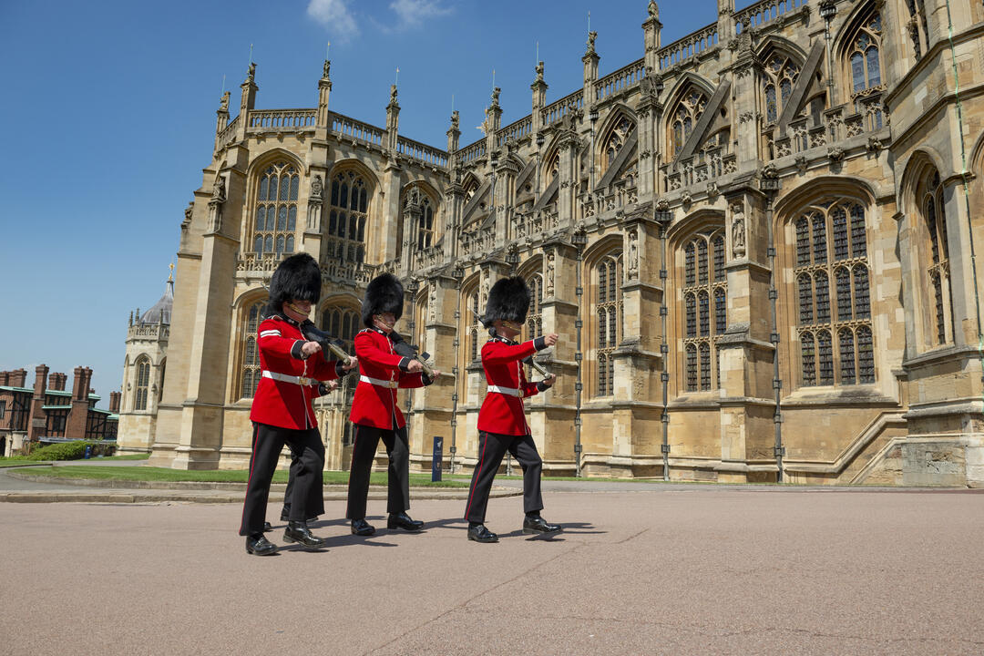 Gardes en marche, château de Windsor