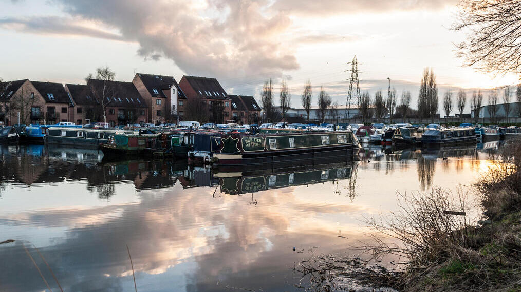 Boats docked at Nottingham Marina