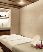 A treatment room at Akasha Spa, part of the Hotel Café Royal in London