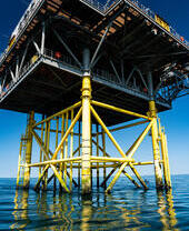 An offshore rig, used by Brighton Diver for fishing and diving trips