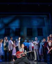 The cast of Back To The Future The Musical on stage in London