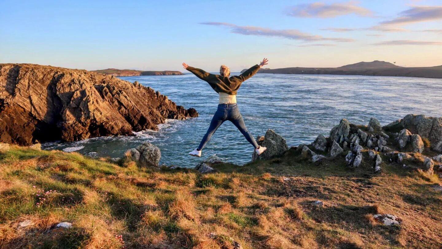 Rocky Cliffside in Pembrokeshire, Wales