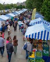 East Coast Organics stall at Edinburgh Farmers’ Market, Castle Terrace, Edinburgh