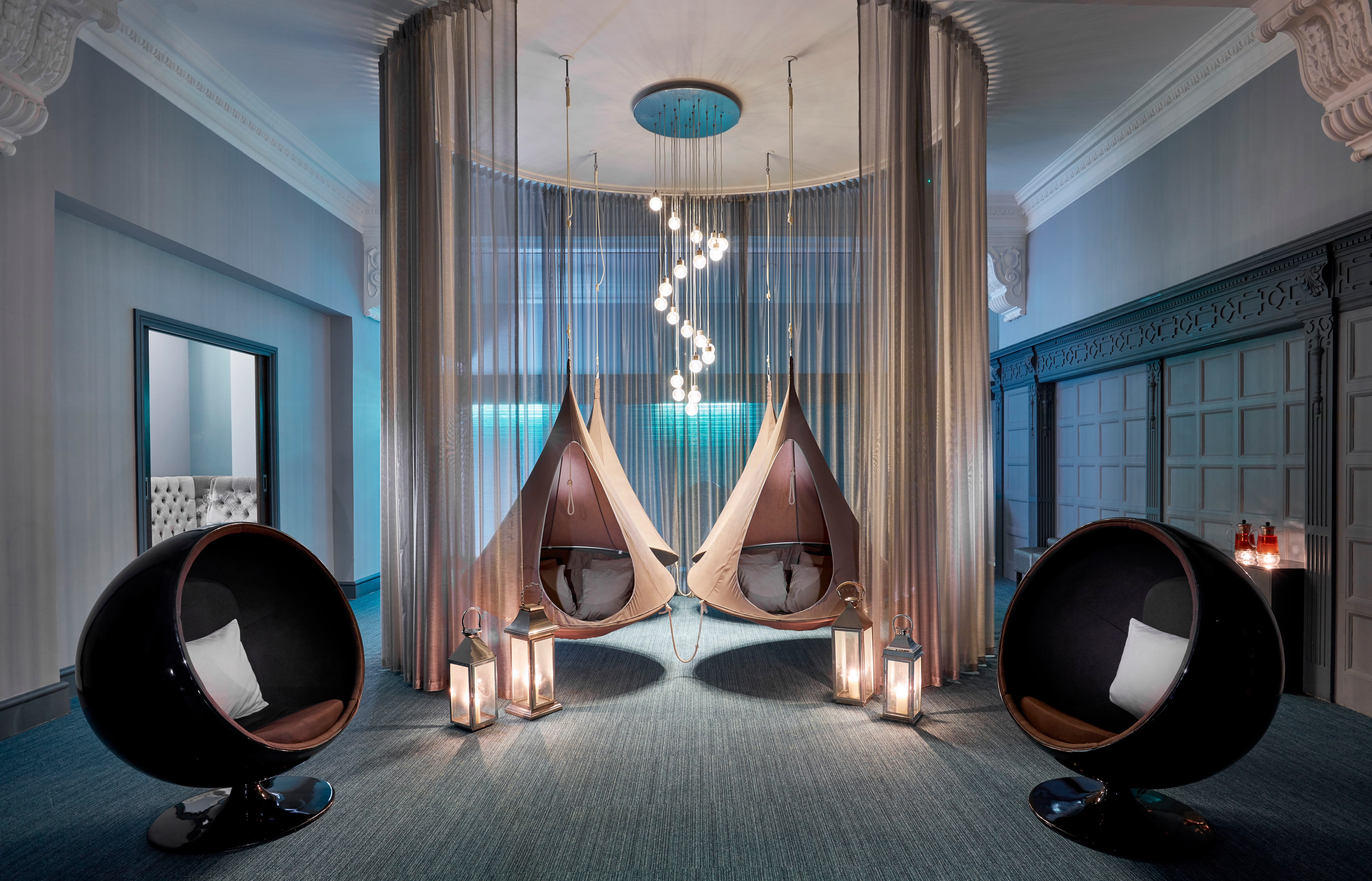 Relaxation pods in Rina Spa at The Midland, Manchester