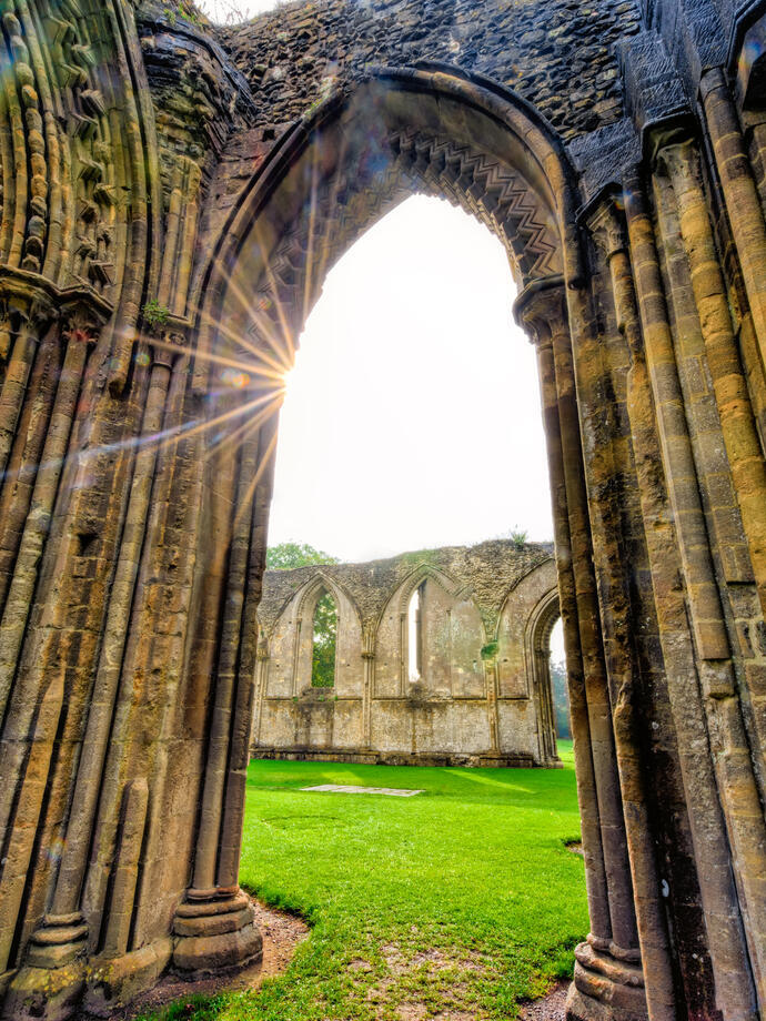 A doorway in an old monastery building