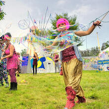 Atmosphere at the Kidzone, Isle Of Wight Festival