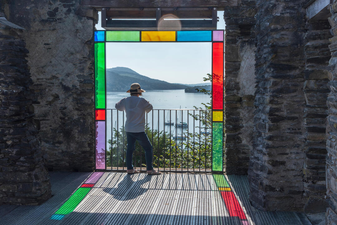 Claife viewing station on the western shore of Lake Windermere.