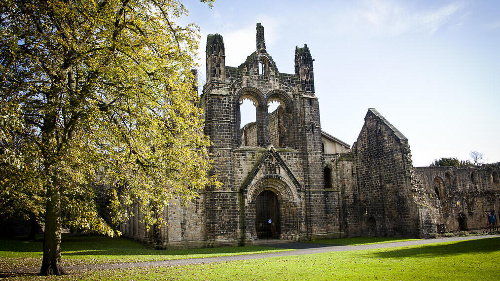 Outside view of Kirkstall Abbey, Leeds