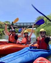 El entrenador de kayak