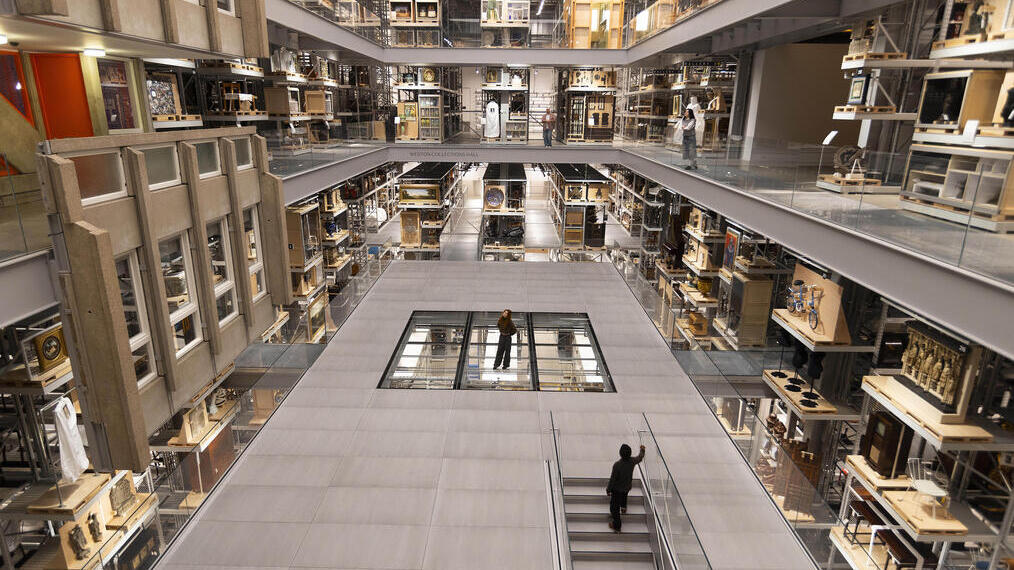 Interior view of a modern museum