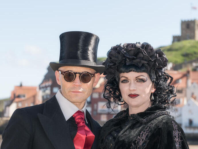 Goths in Whitby harbour