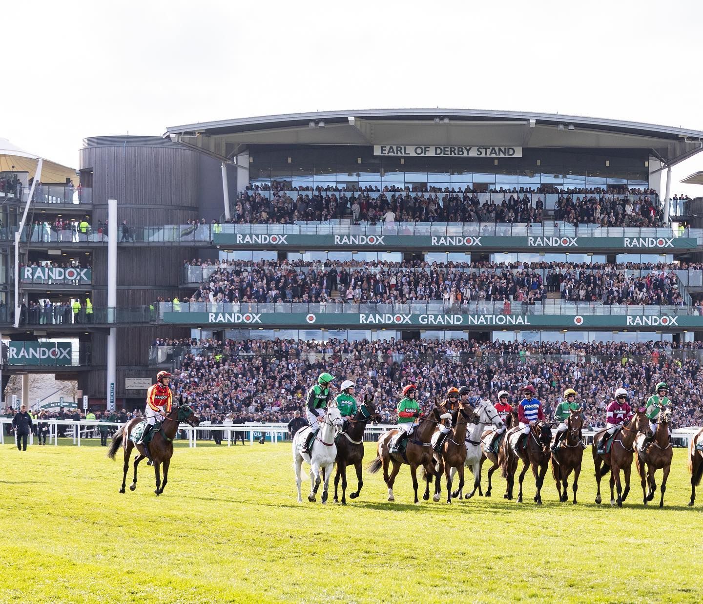 A horse race at The Grand National