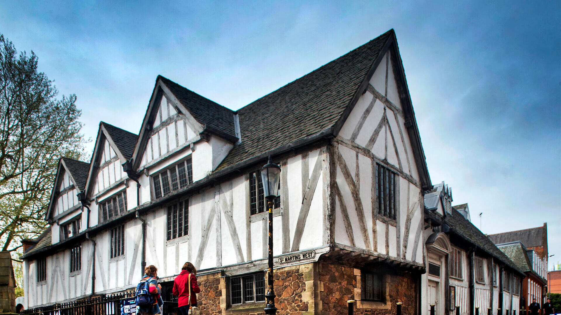 An outdoor view of Leicester's historic Guild Hall