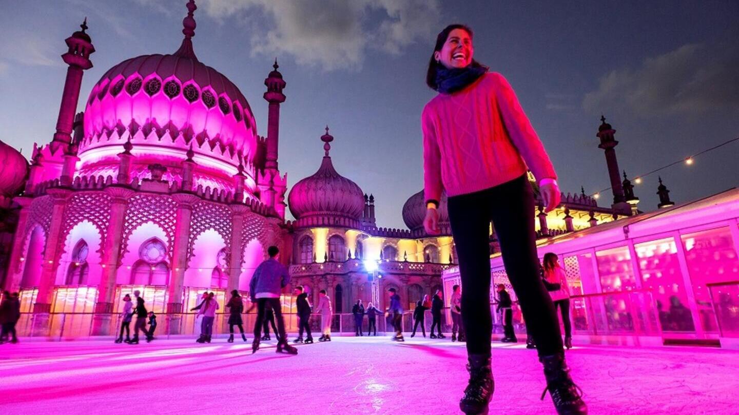 Ice skating at Brighton Pavilion