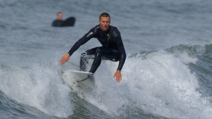 Man surfing in the sea
