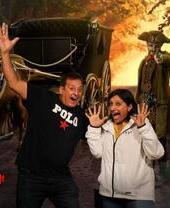 Gruppo di persone davanti a un'esposizione allo York Dungeon