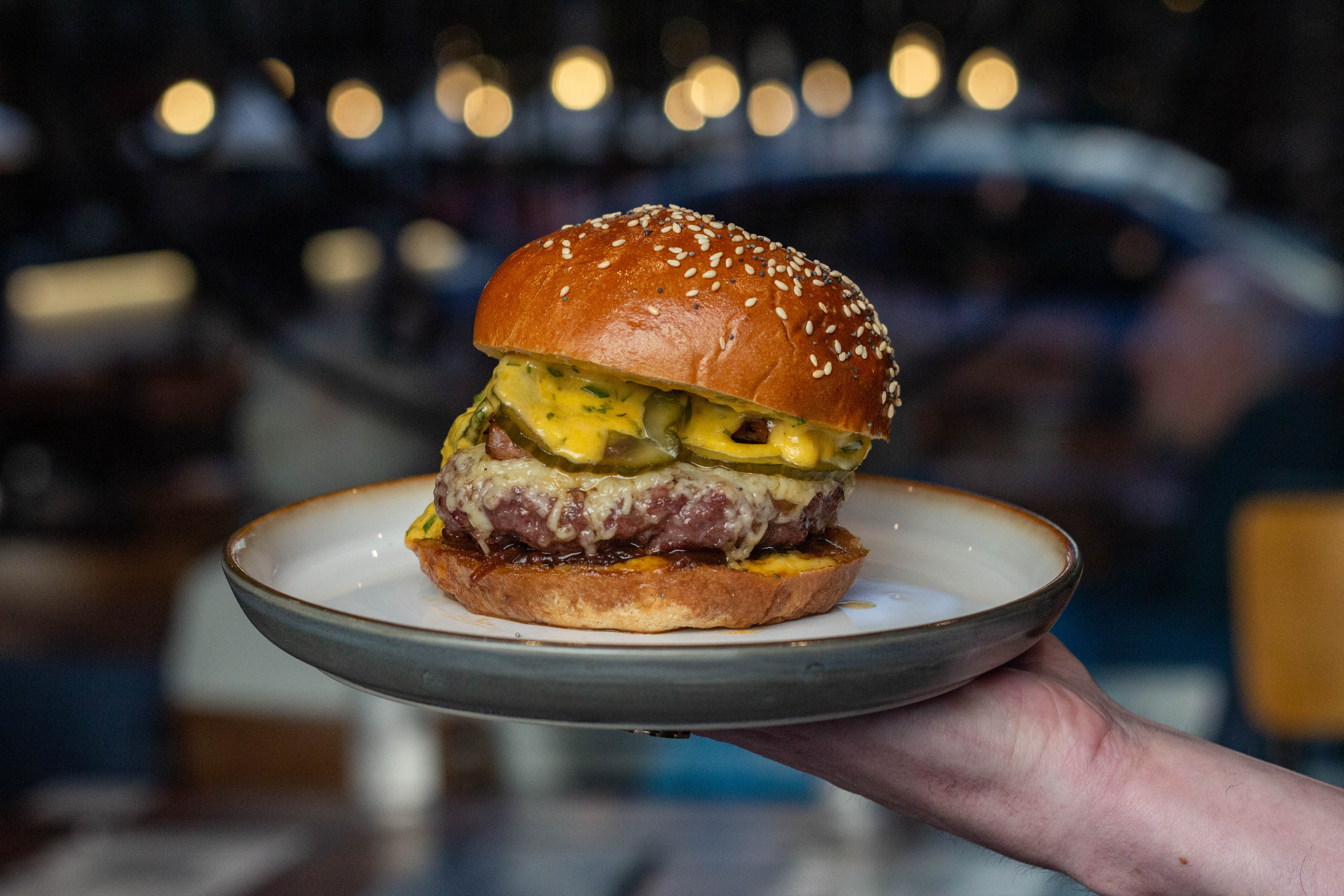 Burger from Bone and Block at Liverpool's Duke Street Market