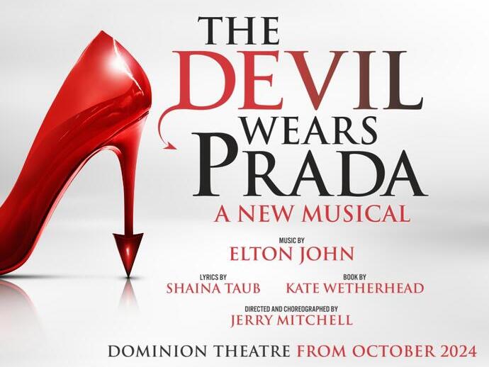 عمل فني ترويجي لمسرحية The Devil Wears Prada الموسيقية في لندن