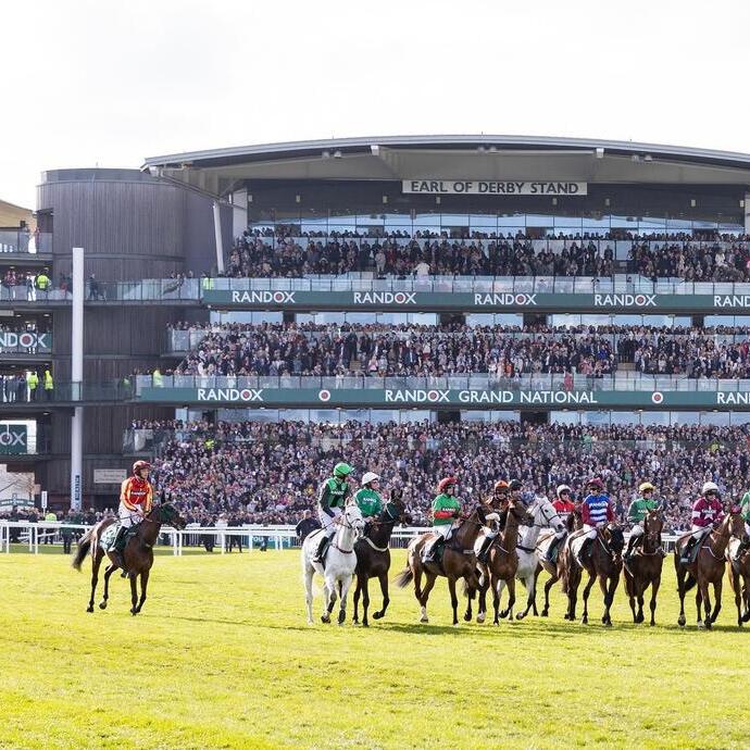 A horse race at The Grand National