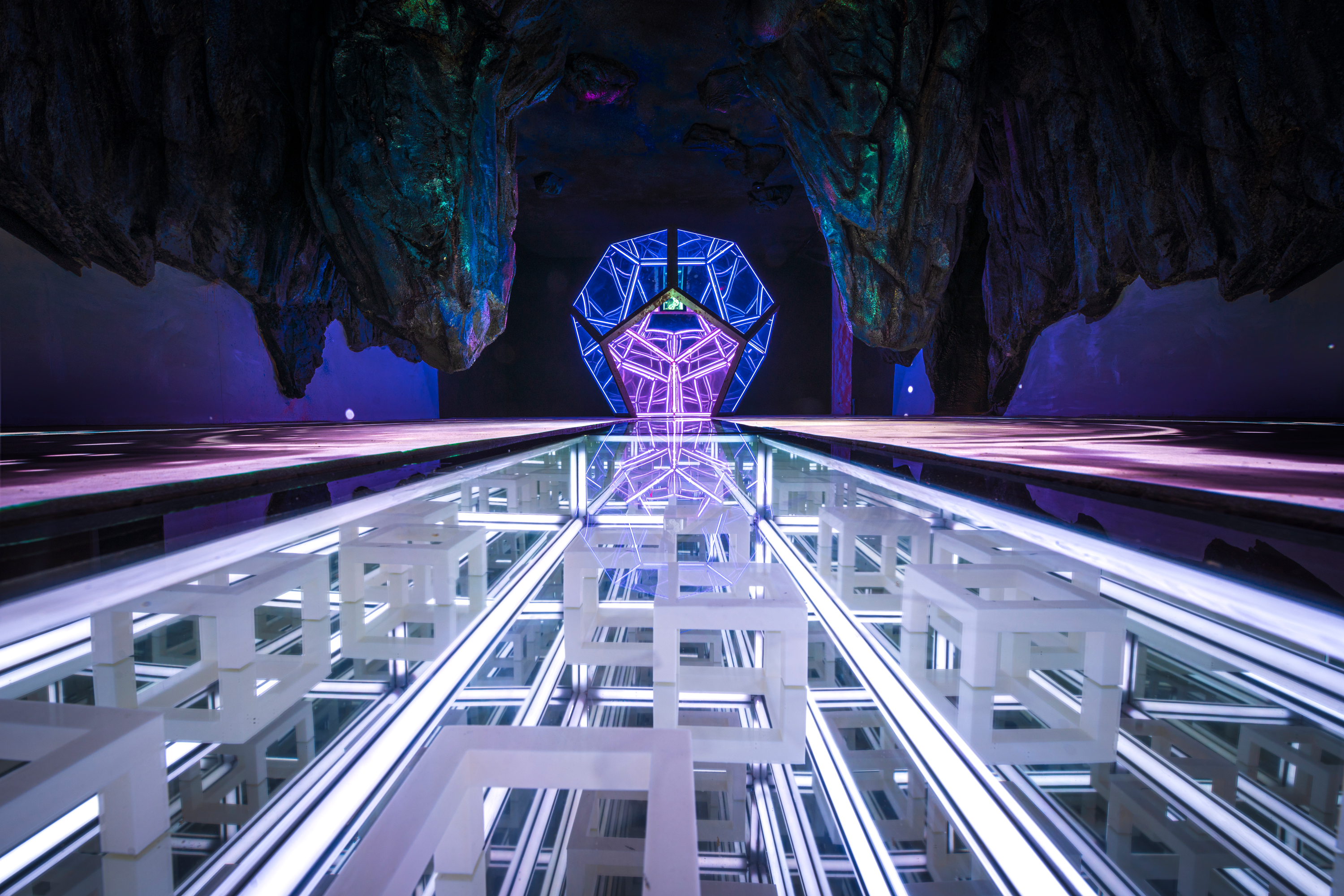 An art exhibit in Wake The Tiger, a new art theme park crossover in Bristol