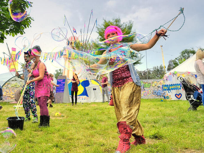 Atmosphere at the Kidzone, Isle Of Wight Festival