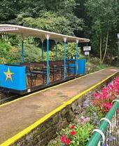 Un tramway coloré et ancien