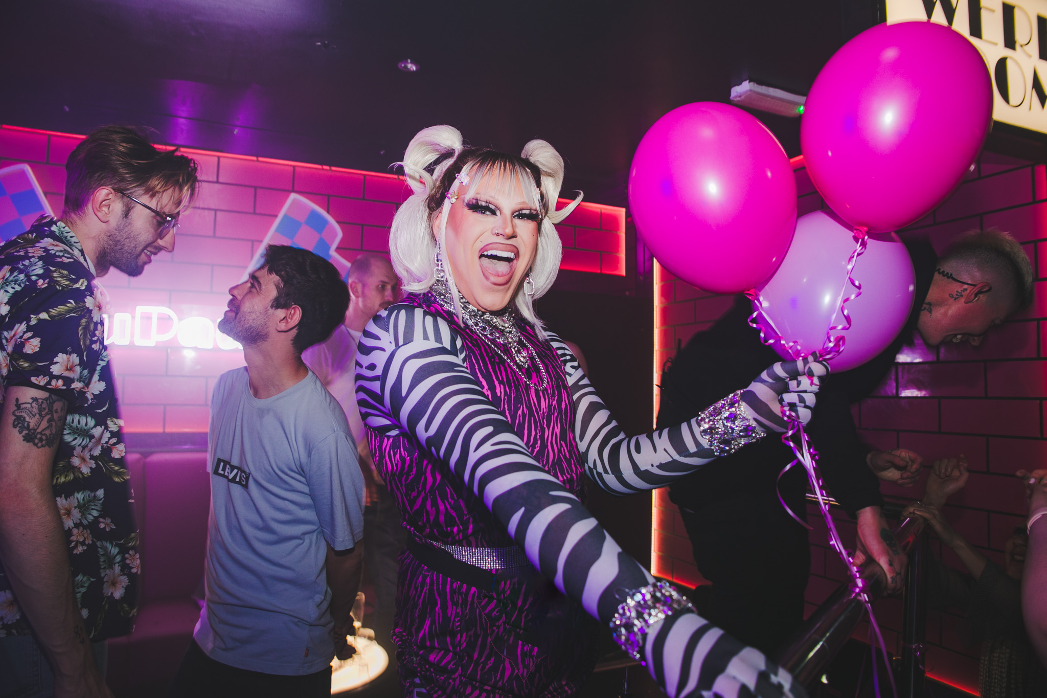 Groups of people inside a club in Brighton