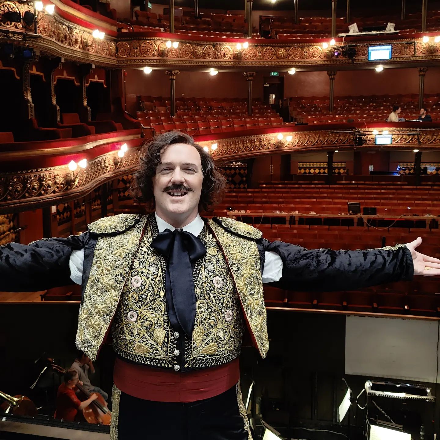 A man dressed up at a theatre in Leeds