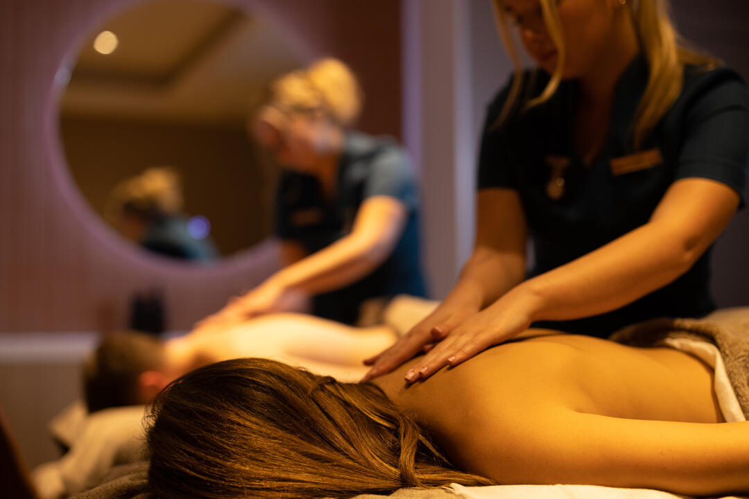 A woman receiving a massage at RE:TREAT in the Lowry Hotel in Greater Manchester