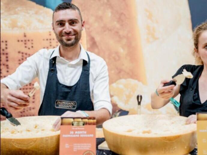 Chefs presenting cheese at Good Food Show Summer